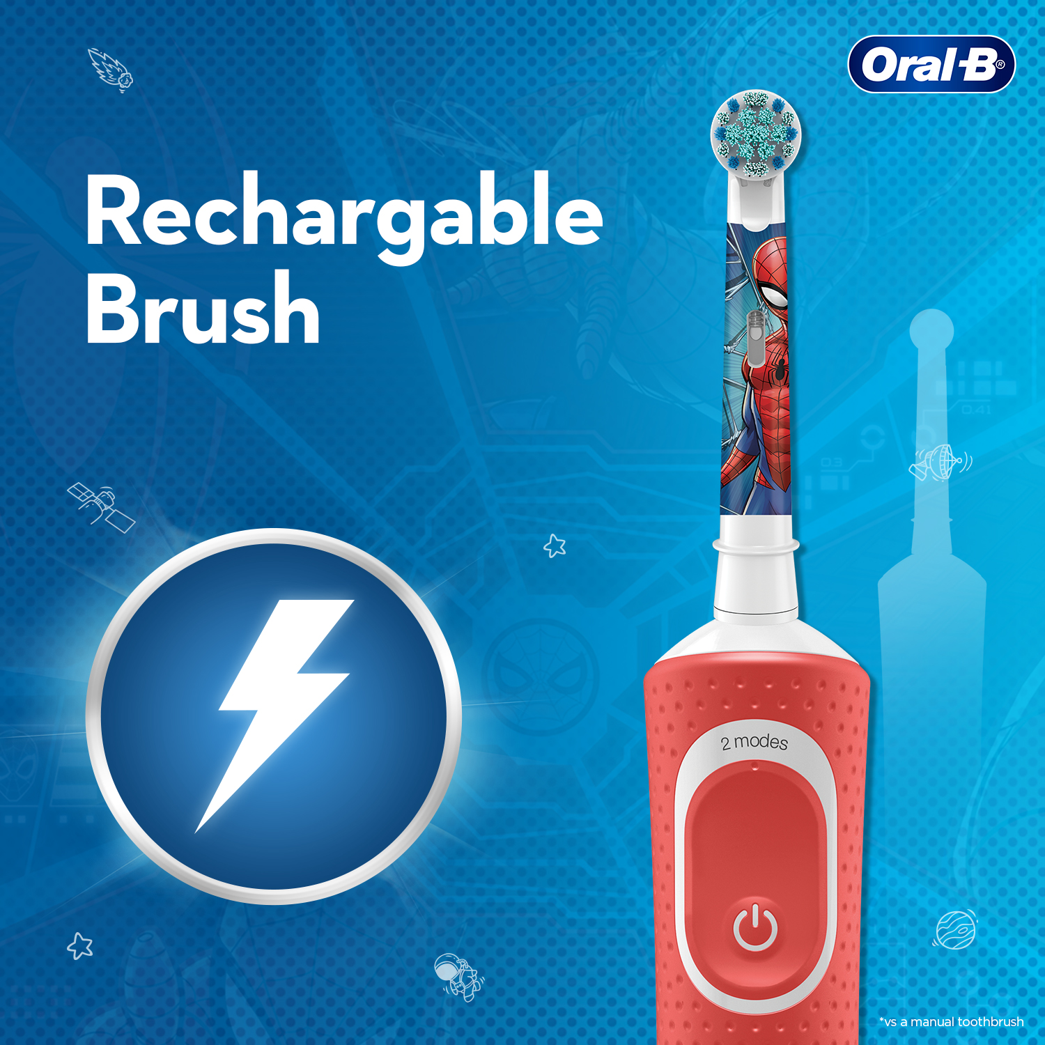 Oral B Kids Electric Rechargeable Toothbrush, Featuring Spiderman Characters Diwali Gift Packs