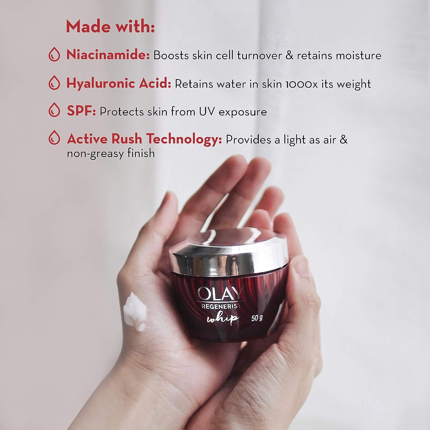 Olay Regenerist Whip UV Cream 50ml and Luminous Tone Perfecting Hydrating Essence 30ml Diwali Gift Packs