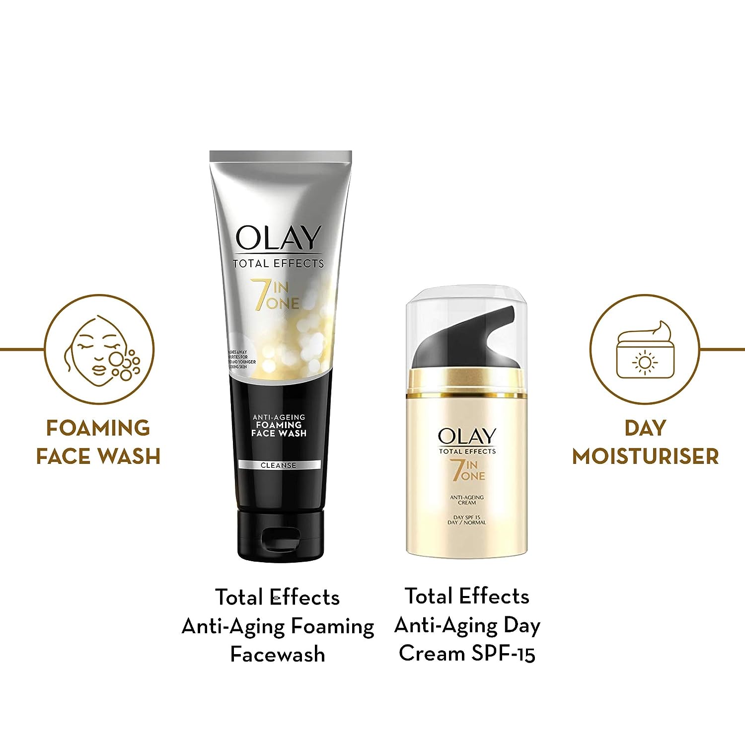 Olay Total Effect Day Cream (Spf 15), 50g & Cleanser Pack For Anti Ageing, 100g Diwali Gift Packs