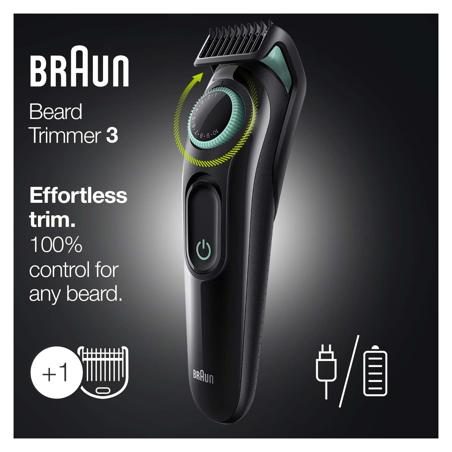 Braun Beard Trimmer 3, BT3321 Diwali Gift Pack  for Men