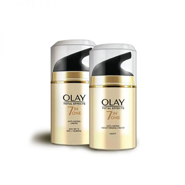 Olay Total Effects Day Cream + Olay Total Effects Night Cream – Slay All Day Pack (100gm) Diwali Gift Packs