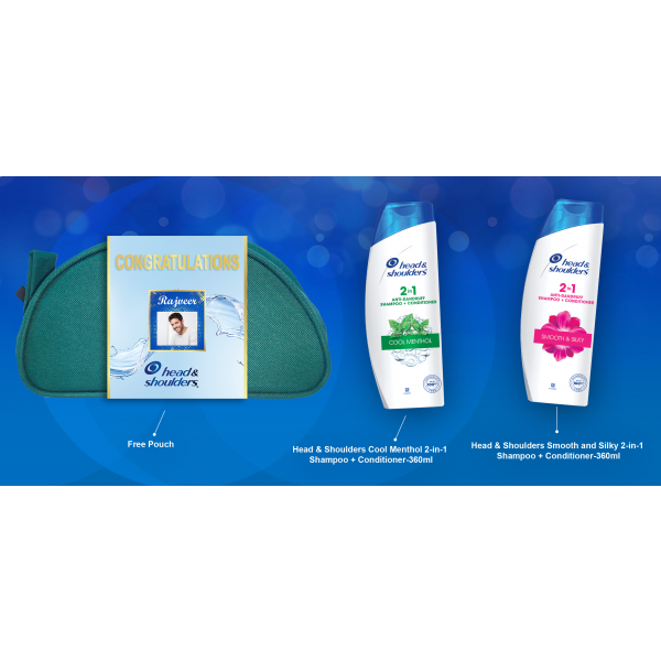 Head & Shoulders 2-in-1 Anti Dandruf Hair Shampoo & Conditioner Congratulations Gift Pack