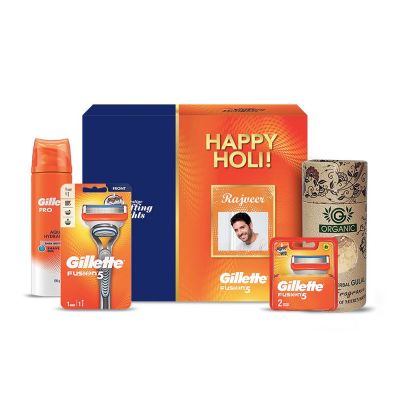 Gillette Fusion Razor Shaving Holi Gift Pack for M...