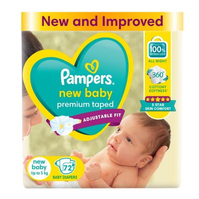 Pampers Active Baby Taped Diapers, New Born size d...