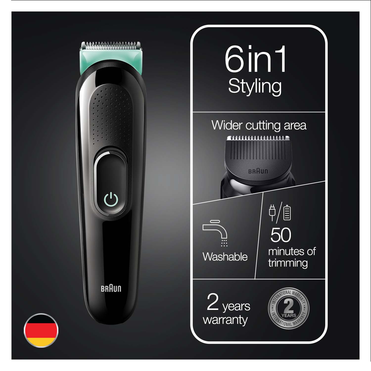 Braun MGK3321, 6-in-1 Beard Trimmer Congratulation Gift Pack for Men from Gillette